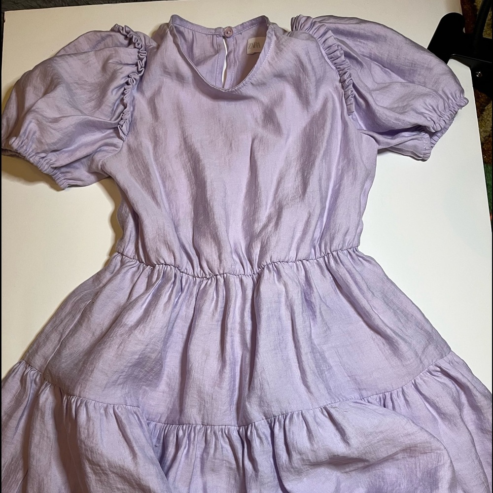 Zara girls puff sleeve dress size 6